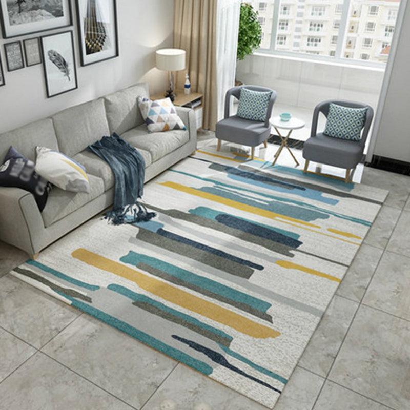 Modern Living Room Area Rug Multi Colored Geometric Rug Synthetics Non-Slip Washable Stain Resistant Indoor Rug Clearhalo 'Area Rug' 'Modern' 'Rugs' Rug' 2186114