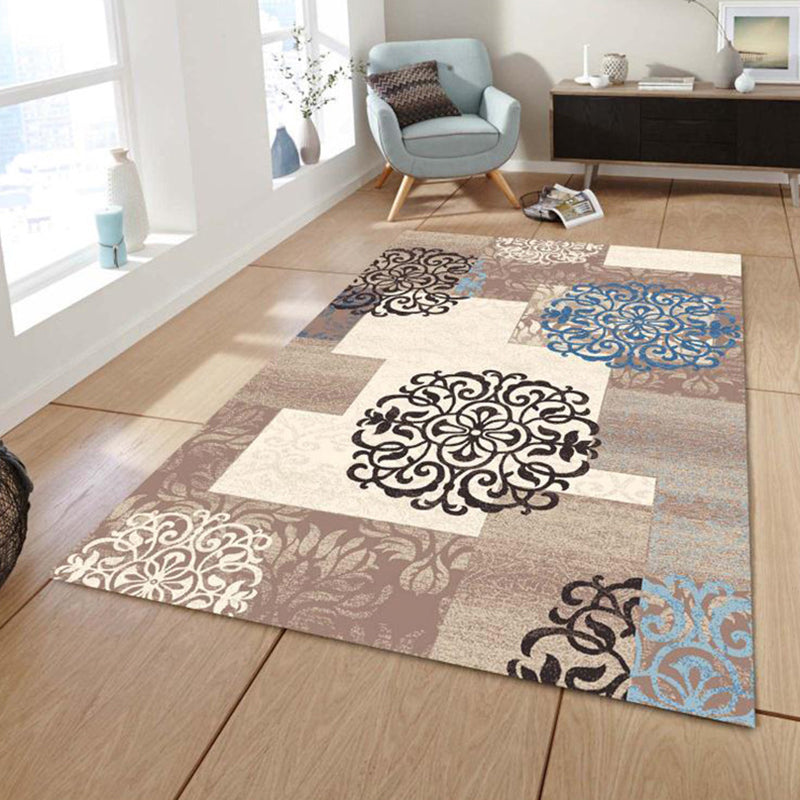 Modern Living Room Area Rug Multi Colored Geometric Rug Synthetics Non-Slip Washable Stain Resistant Indoor Rug Clearhalo 'Area Rug' 'Modern' 'Rugs' Rug' 2186116