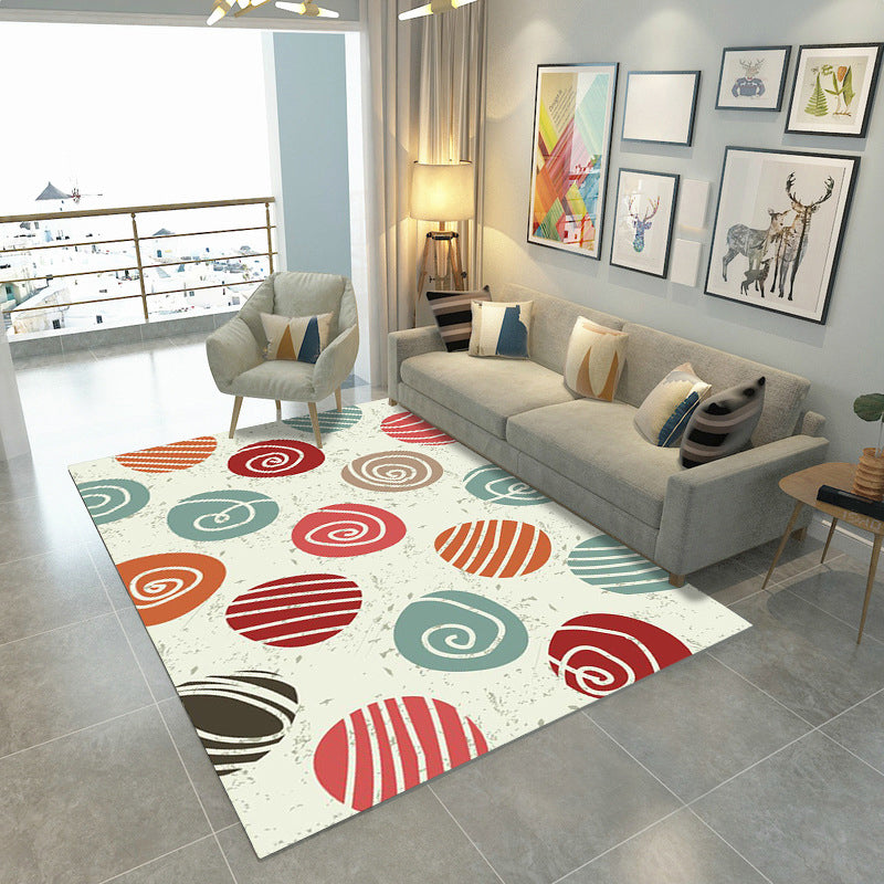 Nordic Geometric Color Block Rug Multicolor Polypropylene Carpet Pet Friendly Stain Resistant Non-Slip Rug for Sitting Room Red Clearhalo 'Area Rug' 'Modern' 'Rugs' Rug' 2186136