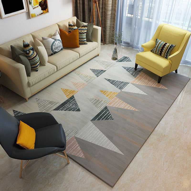 Multicolor Home Decoration Rug Scandinavian Geometric Carpet Polyester Washable Anti-Slip Backing Stain Resistant Rug Clearhalo 'Area Rug' 'Modern' 'Rugs' Rug' 2186143