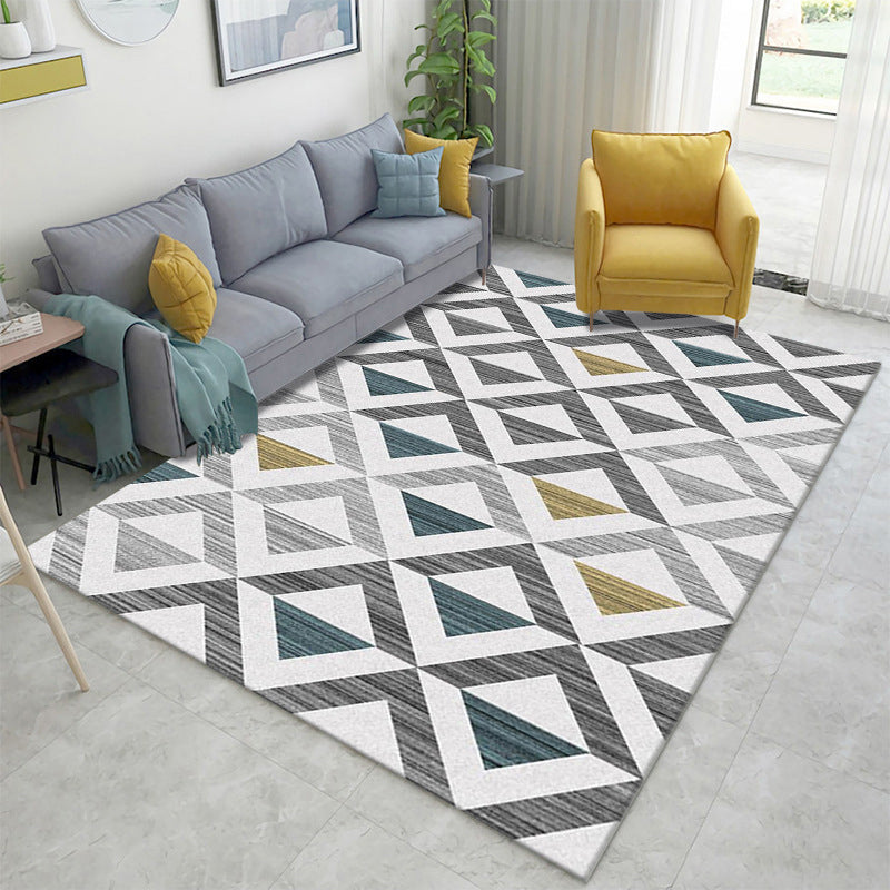 Multicolor Home Decoration Rug Scandinavian Geometric Carpet Polyester Washable Anti-Slip Backing Stain Resistant Rug Clearhalo 'Area Rug' 'Modern' 'Rugs' Rug' 2186157