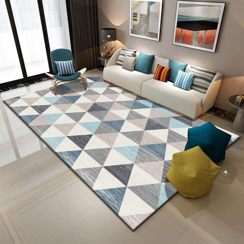 Multicolor Home Decoration Rug Scandinavian Geometric Carpet Polyester Washable Anti-Slip Backing Stain Resistant Rug Clearhalo 'Area Rug' 'Modern' 'Rugs' Rug' 2186160