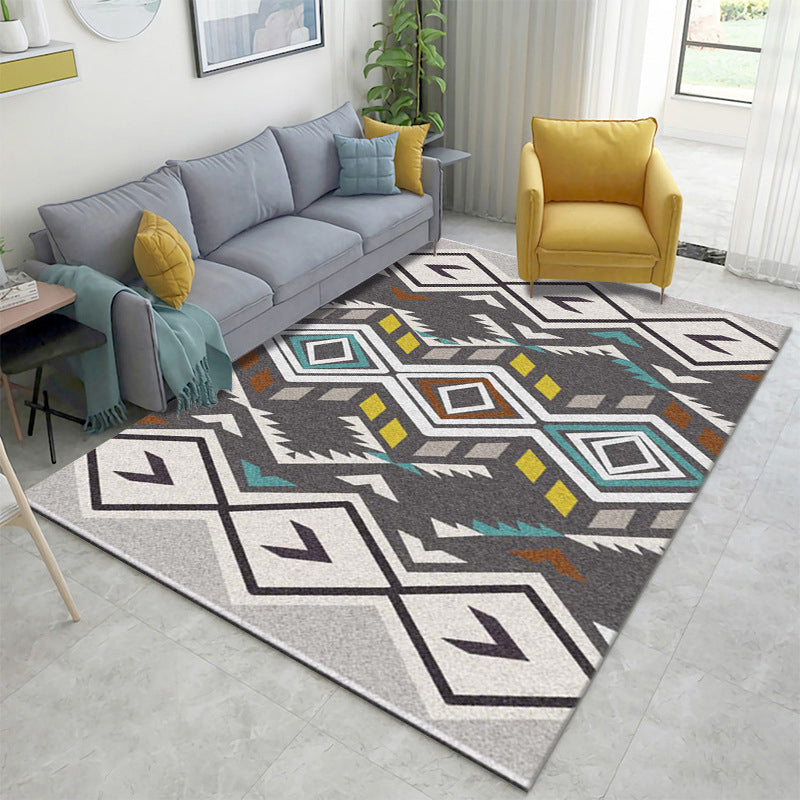 Multicolor Home Decoration Rug Scandinavian Geometric Carpet Polyester Washable Anti-Slip Backing Stain Resistant Rug Clearhalo 'Area Rug' 'Modern' 'Rugs' Rug' 2186164