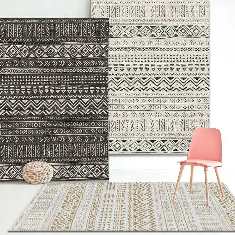 Fashion Multi Color Geometric Rug Synthetics Nordic Area Carpet Pet Friendly Non-Slip Backing Machine Washable Rug for Lounge Clearhalo 'Area Rug' 'Modern' 'Rugs' Rug' 2186171