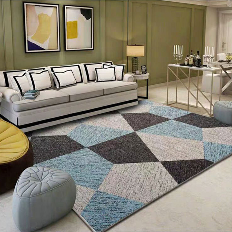 Fashion Multi Color Geometric Rug Synthetics Nordic Area Carpet Pet Friendly Non-Slip Backing Machine Washable Rug for Lounge Khaki Clearhalo 'Area Rug' 'Modern' 'Rugs' Rug' 2186178