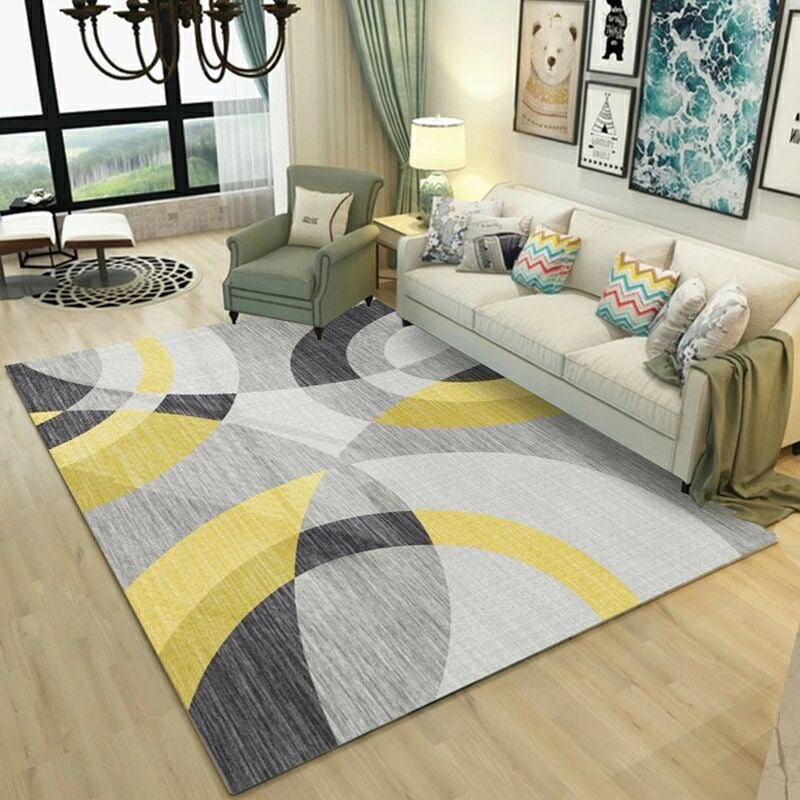 Fashion Multi Color Geometric Rug Synthetics Nordic Area Carpet Pet Friendly Non-Slip Backing Machine Washable Rug for Lounge Light Gray Clearhalo 'Area Rug' 'Modern' 'Rugs' Rug' 2186194