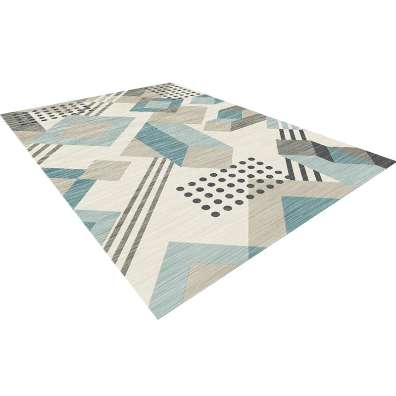 Minimalist 3D Printing Geometry Rug Multi-Colored Polypropylene Rug Machine Washable Non-Slip Stain Resistant Area Rug for Home Clearhalo 'Area Rug' 'Modern' 'Rugs' Rug' 2186199