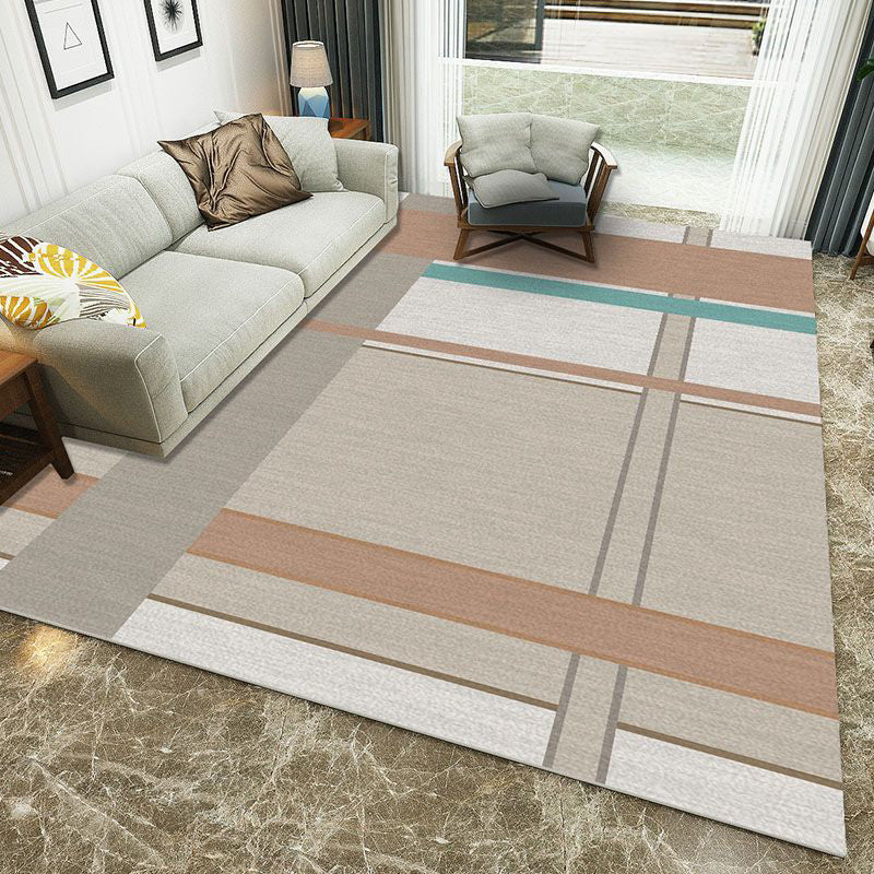 Minimalist 3D Printing Geometry Rug Multi-Colored Polypropylene Rug Machine Washable Non-Slip Stain Resistant Area Rug for Home Clearhalo 'Area Rug' 'Modern' 'Rugs' Rug' 2186209