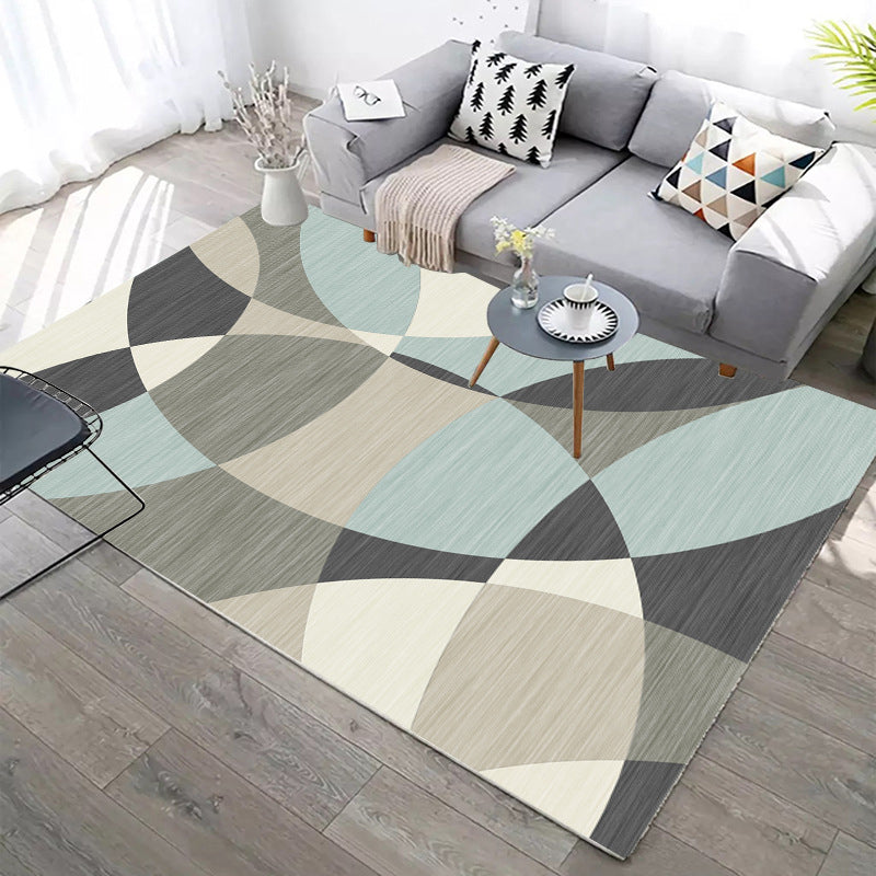 Designer Contemporary Rug Multi Color Geometric Carpet Anti-Slip Backing Machine Washable Stain Resistant Indoor Rug for Room Clearhalo 'Area Rug' 'Modern' 'Rugs' Rug' 2186280