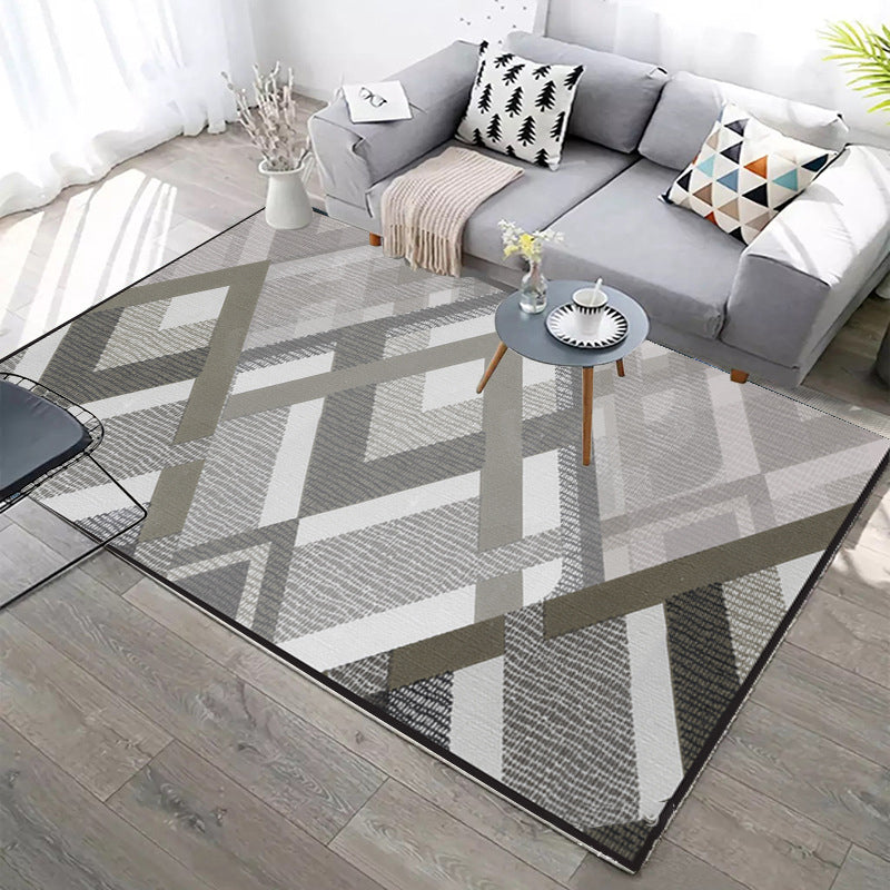 Designer Contemporary Rug Multi Color Geometric Carpet Anti-Slip Backing Machine Washable Stain Resistant Indoor Rug for Room Clearhalo 'Area Rug' 'Modern' 'Rugs' Rug' 2186282