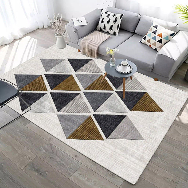 Designer Contemporary Rug Multi Color Geometric Carpet Anti-Slip Backing Machine Washable Stain Resistant Indoor Rug for Room Clearhalo 'Area Rug' 'Modern' 'Rugs' Rug' 2186283