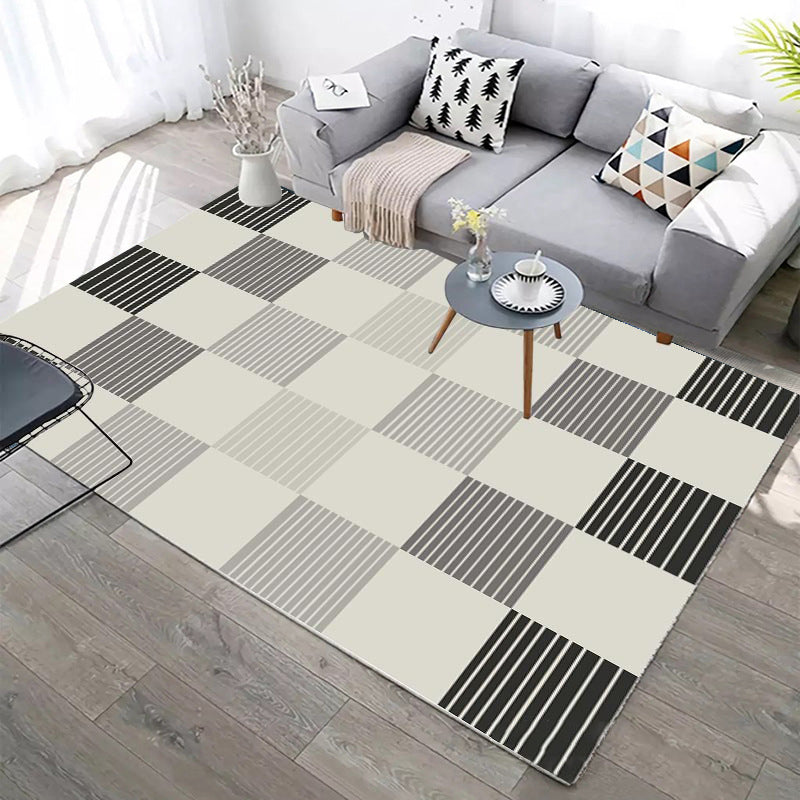 Designer Contemporary Rug Multi Color Geometric Carpet Anti-Slip Backing Machine Washable Stain Resistant Indoor Rug for Room Clearhalo 'Area Rug' 'Modern' 'Rugs' Rug' 2186284