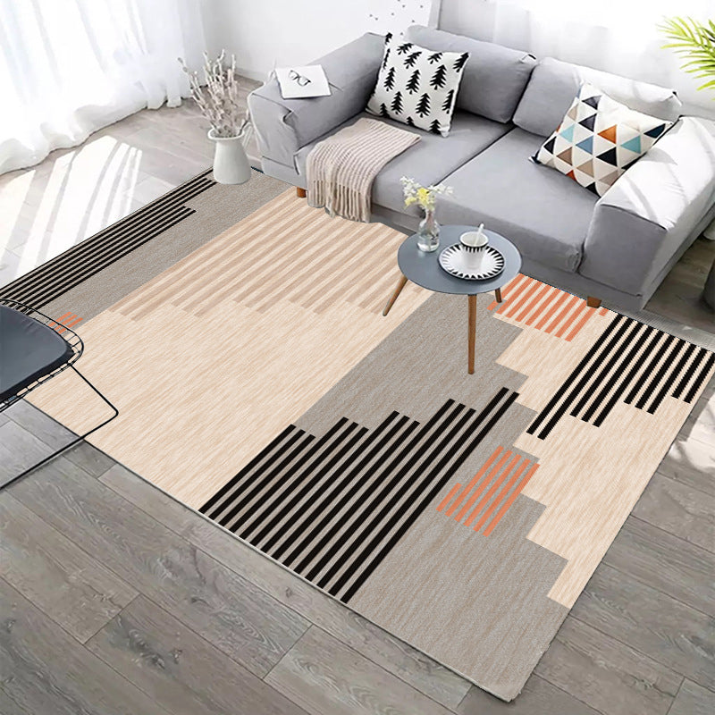 Designer Contemporary Rug Multi Color Geometric Carpet Anti-Slip Backing Machine Washable Stain Resistant Indoor Rug for Room Clearhalo 'Area Rug' 'Modern' 'Rugs' Rug' 2186285