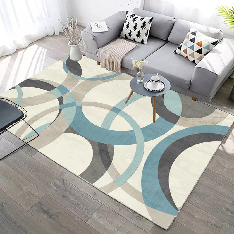 Designer Contemporary Rug Multi Color Geometric Carpet Anti-Slip Backing Machine Washable Stain Resistant Indoor Rug for Room Clearhalo 'Area Rug' 'Modern' 'Rugs' Rug' 2186287