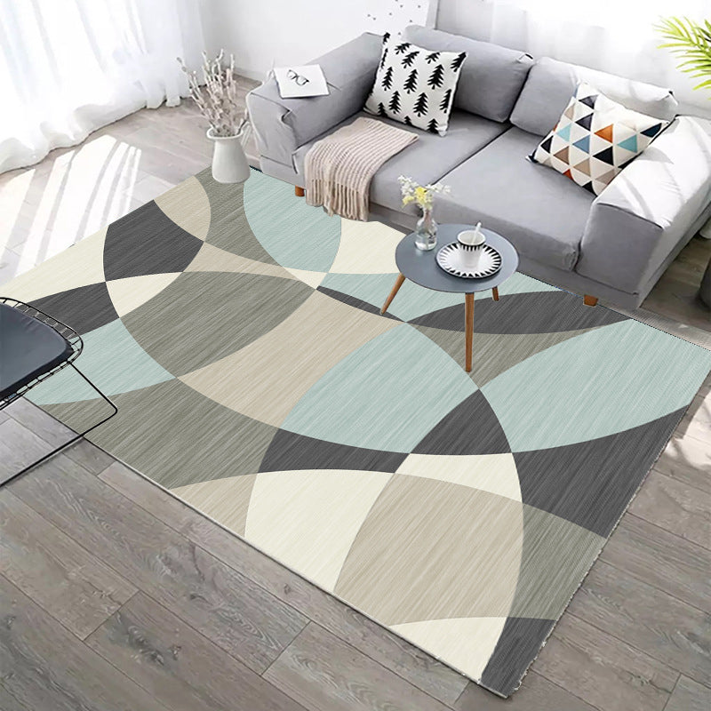 Designer Contemporary Rug Multi Color Geometric Carpet Anti-Slip Backing Machine Washable Stain Resistant Indoor Rug for Room Clearhalo 'Area Rug' 'Modern' 'Rugs' Rug' 2186292