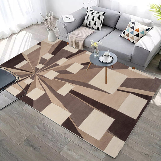 Designer Contemporary Rug Multi Color Geometric Carpet Anti-Slip Backing Machine Washable Stain Resistant Indoor Rug for Room Clearhalo 'Area Rug' 'Modern' 'Rugs' Rug' 2186293