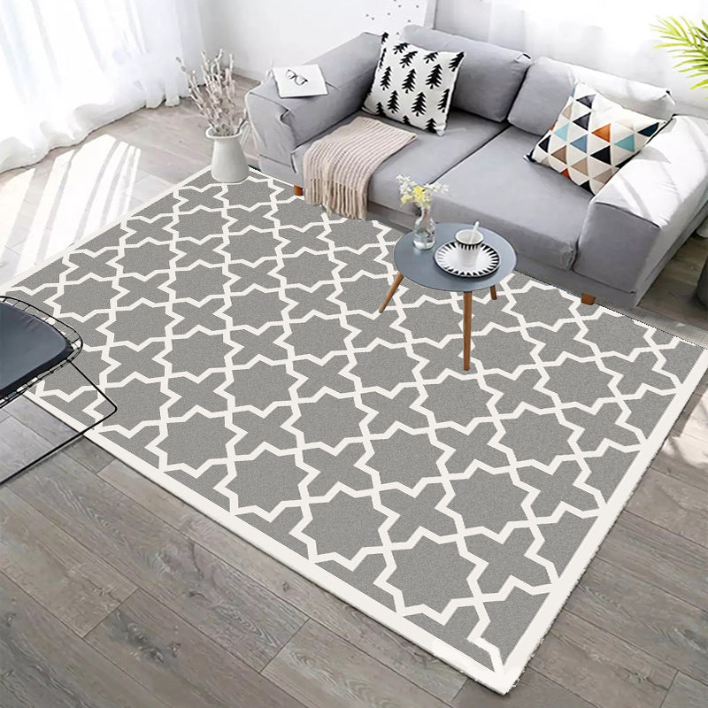 Designer Contemporary Rug Multi Color Geometric Carpet Anti-Slip Backing Machine Washable Stain Resistant Indoor Rug for Room Clearhalo 'Area Rug' 'Modern' 'Rugs' Rug' 2186298