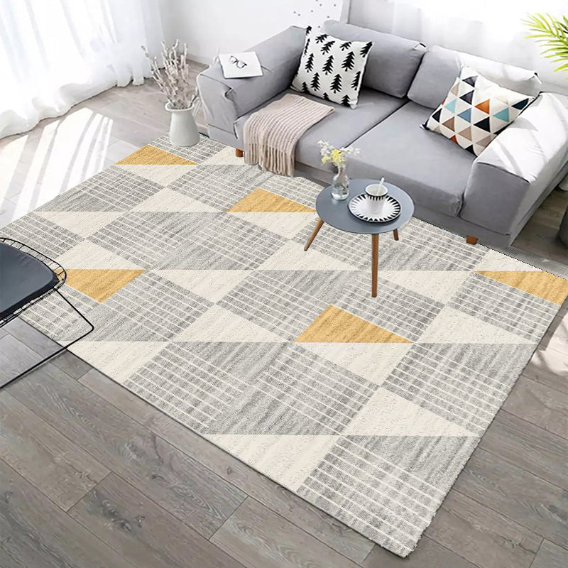 Designer Contemporary Rug Multi Color Geometric Carpet Anti-Slip Backing Machine Washable Stain Resistant Indoor Rug for Room Clearhalo 'Area Rug' 'Modern' 'Rugs' Rug' 2186299