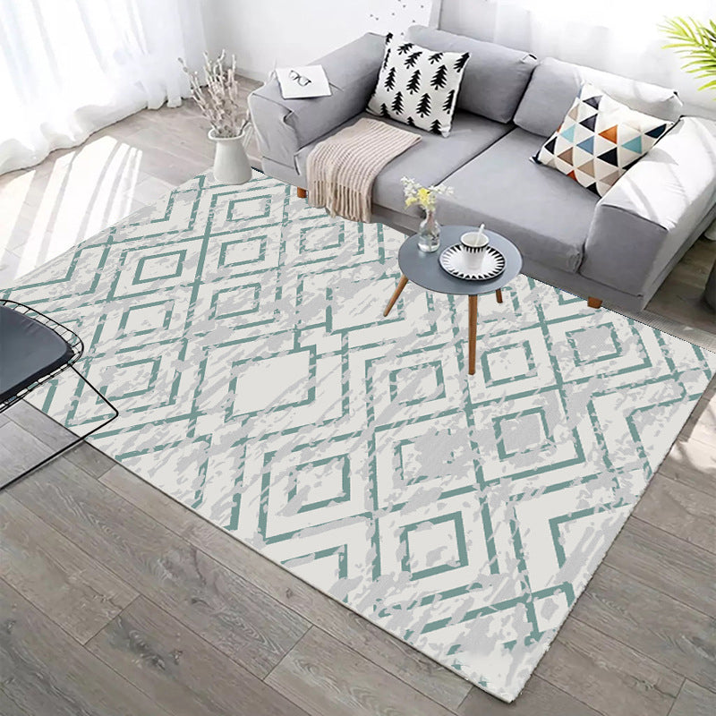 Designer Contemporary Rug Multi Color Geometric Carpet Anti-Slip Backing Machine Washable Stain Resistant Indoor Rug for Room Clearhalo 'Area Rug' 'Modern' 'Rugs' Rug' 2186302