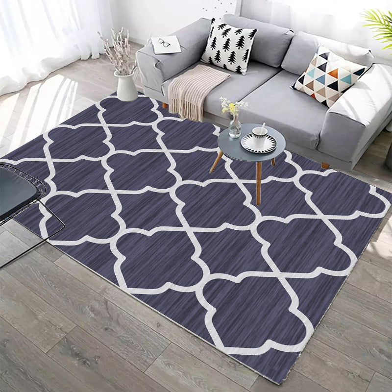 Designer Contemporary Rug Multi Color Geometric Carpet Anti-Slip Backing Machine Washable Stain Resistant Indoor Rug for Room Clearhalo 'Area Rug' 'Modern' 'Rugs' Rug' 2186303