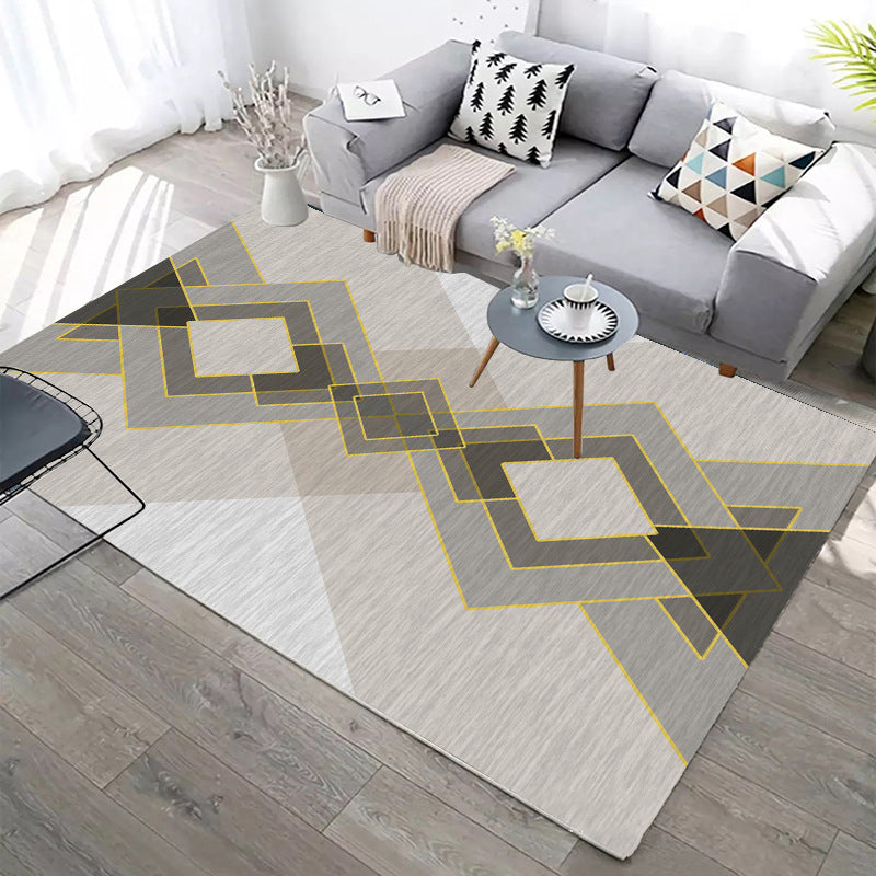 Designer Contemporary Rug Multi Color Geometric Carpet Anti-Slip Backing Machine Washable Stain Resistant Indoor Rug for Room Clearhalo 'Area Rug' 'Modern' 'Rugs' Rug' 2186306