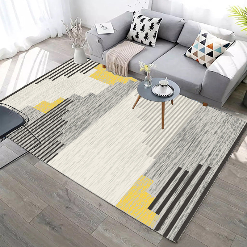 Designer Contemporary Rug Multi Color Geometric Carpet Anti-Slip Backing Machine Washable Stain Resistant Indoor Rug for Room Clearhalo 'Area Rug' 'Modern' 'Rugs' Rug' 2186308