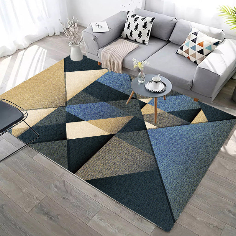 Designer Contemporary Rug Multi Color Geometric Carpet Anti-Slip Backing Machine Washable Stain Resistant Indoor Rug for Room Clearhalo 'Area Rug' 'Modern' 'Rugs' Rug' 2186309