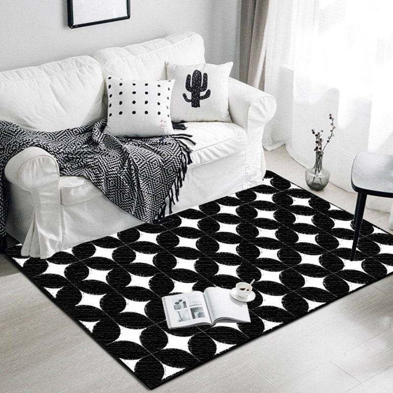 Multi Color Geometric Shapes Rug Polypropylene Contemporary Rug Pet Friendly Washable Anti-Slip Backing Rug for Living Room Clearhalo 'Area Rug' 'Modern' 'Rugs' Rug' 2186313