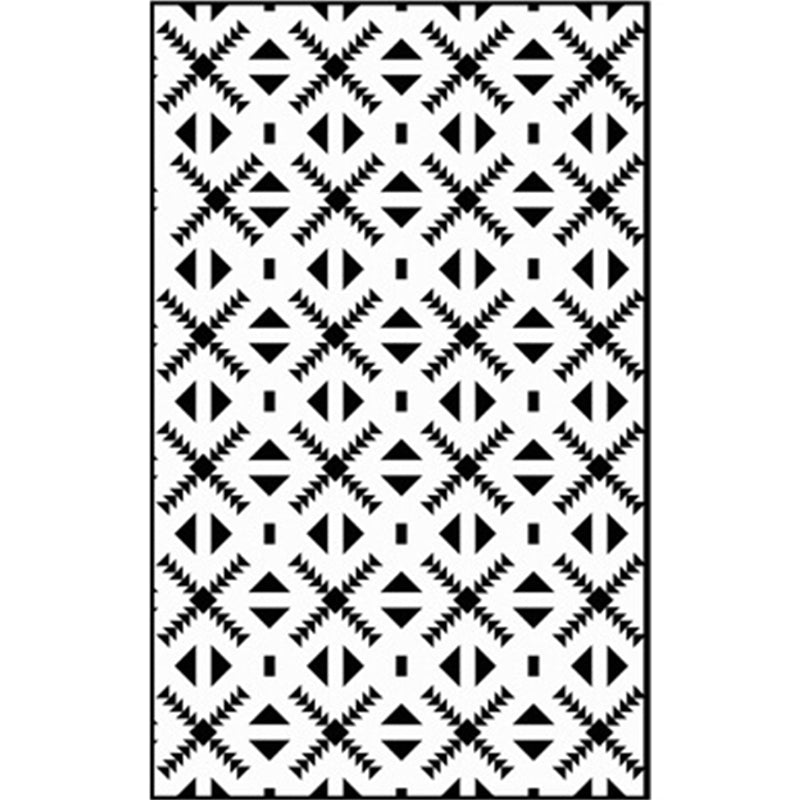 Multi Color Geometric Shapes Rug Polypropylene Contemporary Rug Pet Friendly Washable Anti-Slip Backing Rug for Living Room White Clearhalo 'Area Rug' 'Modern' 'Rugs' Rug' 2186324