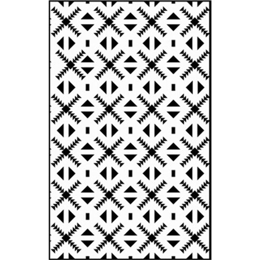 Multi Color Geometric Shapes Rug Polypropylene Contemporary Rug Pet Friendly Washable Anti-Slip Backing Rug for Living Room White Clearhalo 'Area Rug' 'Modern' 'Rugs' Rug' 2186324