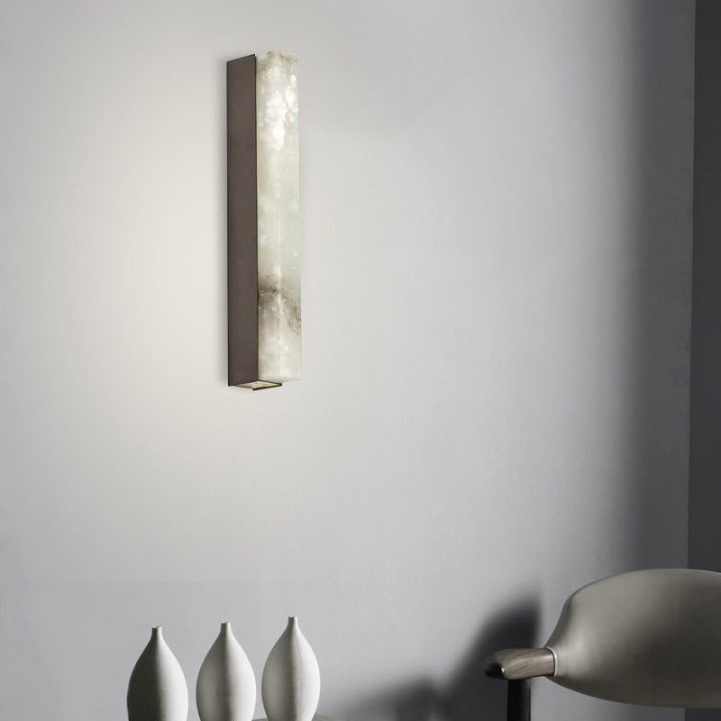 Rectangular Shaped LED Wall Lighting Simplicity Mica Living Room Sconce Light Fixture Black Clearhalo 'Cast Iron' 'Glass' 'Industrial' 'Modern wall lights' 'Modern' 'Tiffany' 'Traditional wall lights' 'Wall Lamps & Sconces' 'Wall Lights' Lighting' 2186534