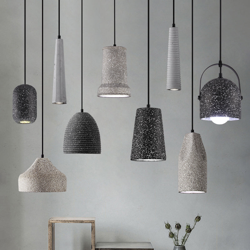 Cement Geometric Shade Ceiling Light Modern Style Single Hanging Lamp for Dining Room Clearhalo 'Ceiling Lights' 'Modern Pendants' 'Modern' 'Pendant Lights' 'Pendants' Lighting' 2186601