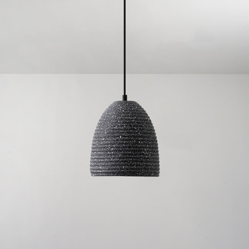 Cement Geometric Shade Ceiling Light Modern Style Single Hanging Lamp for Dining Room Black Cone Clearhalo 'Ceiling Lights' 'Modern Pendants' 'Modern' 'Pendant Lights' 'Pendants' Lighting' 2186612