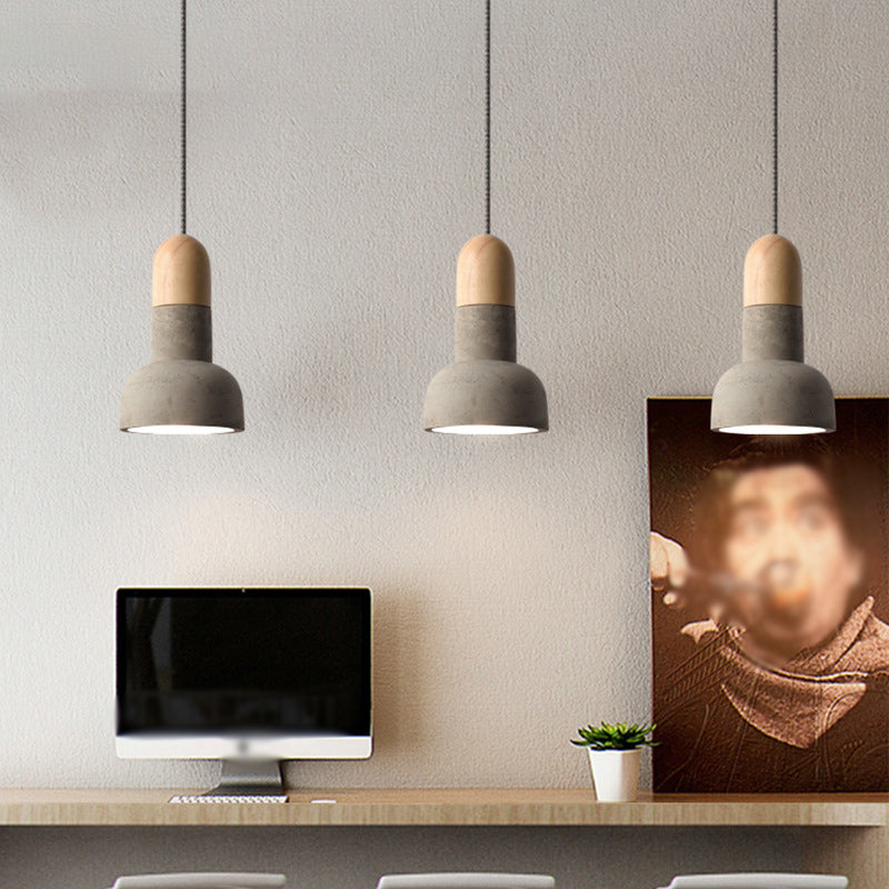 Flashlight Shaped Ceiling Light Minimalistic Cement 1 Bulb Dining Room Hanging Pendant Light Clearhalo 'Ceiling Lights' 'Lighting' 'Pendant Lights' 2186658_10c4b137-0d21-4853-a46b-5cc7c15cf8b3