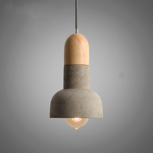 Flashlight Shaped Ceiling Light Minimalistic Cement 1 Bulb Dining Room Hanging Pendant Light Clearhalo 'Ceiling Lights' 'Lighting' 'Pendant Lights' 2186659_3d75a033-17e3-4857-9246-a238a230a6b2