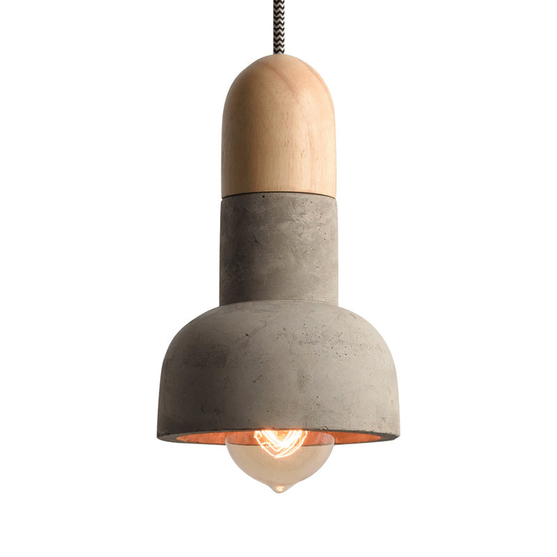 Flashlight Shaped Ceiling Light Minimalistic Cement 1 Bulb Dining Room Hanging Pendant Light Clearhalo 'Ceiling Lights' 'Lighting' 'Pendant Lights' 2186660_ccea4d19-509a-4e05-a460-3a032de88bc0