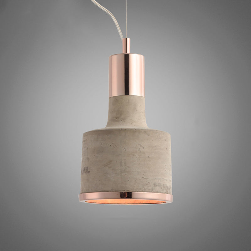 Flashlight Shaped Ceiling Light Minimalistic Cement 1 Bulb Dining Room Hanging Pendant Light Clearhalo 'Ceiling Lights' 'Lighting' 'Pendant Lights' 2186662_f3631ddf-c020-428f-a8ba-9474243f0922