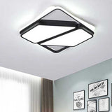 Living Room LED Splicing-Block Flush Ceiling Light Modern Metallic Black and White Ceiling Flush Mount, 16"/19.5"/35.5" Wide Black-White 19.5" Clearhalo 'Ceiling Lights' 'Close To Ceiling Lights' 'Close to ceiling' 'Flush mount' Lighting' 218672