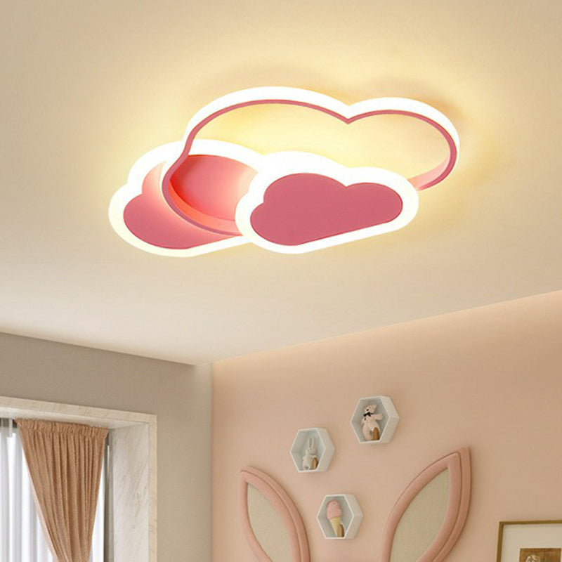 Metallic Cloud LED Flush Mount Lighting Nordic Style Flush Mount Ceiling Light for Bedroom Clearhalo 'Ceiling Lights' 'Close To Ceiling Lights' 'Close to ceiling' 'Flush mount' Lighting' 2186917