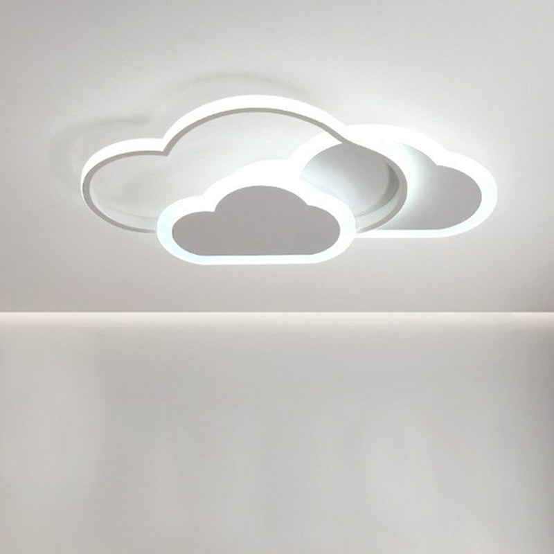 Metallic Cloud LED Flush Mount Lighting Nordic Style Flush Mount Ceiling Light for Bedroom Clearhalo 'Ceiling Lights' 'Close To Ceiling Lights' 'Close to ceiling' 'Flush mount' Lighting' 2186919