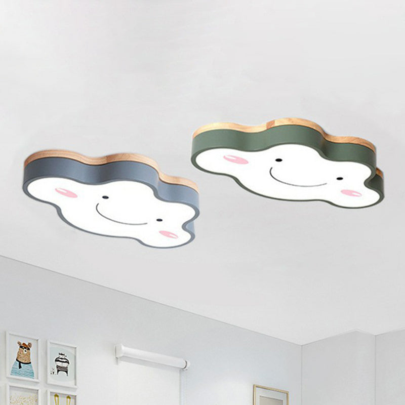 Acrylic Smiling Cloud LED Flush Mount Cartoon Flushmount Ceiling Light for Nursery Clearhalo 'Ceiling Lights' 'Close To Ceiling Lights' 'Close to ceiling' 'Flush mount' Lighting' 2186969