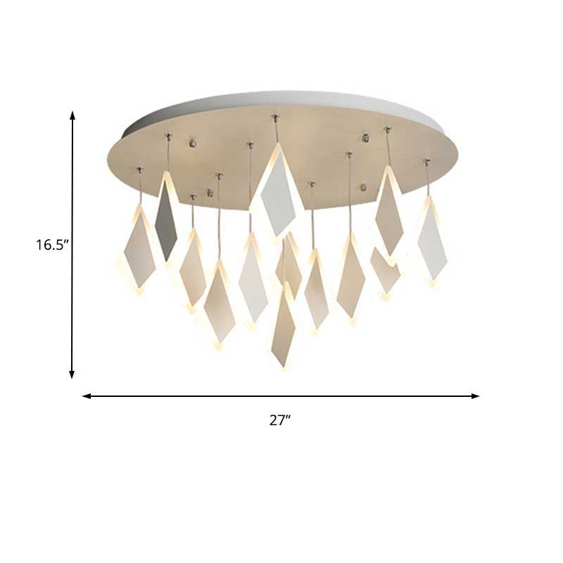 LED Acrylic Drop Flush Mount Light Contemporary 19"/27"/31.5" Wide Bedroom Ceiling Light Fixture in Warm/White Light Clearhalo 'Ceiling Lights' 'Close To Ceiling Lights' 'Close to ceiling' 'Flush mount' Lighting' 218729