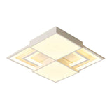 White Square Acrylic Ceiling Flush Mount 16.5"/20.5" W Modernism LED Flush Ceiling Light Fixture in Warm/White Light Clearhalo 'Ceiling Lights' 'Close To Ceiling Lights' 'Close to ceiling' 'Flush mount' Lighting' 218738