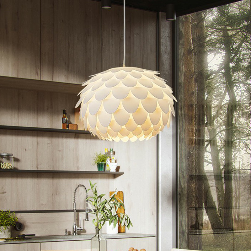 Round Shaped Ceiling Lighting Simplicity Feather Girls Bedroom Hanging Lamp in White White B Clearhalo 'Ceiling Lights' 'Modern Pendants' 'Modern' 'Pendant Lights' 'Pendants' Lighting' 2187519