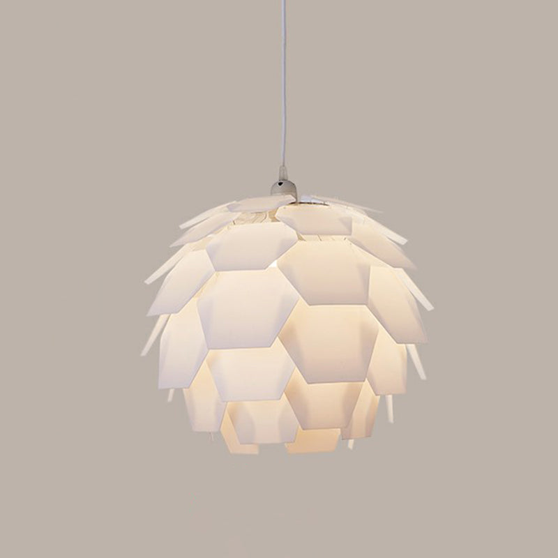 Round Shaped Ceiling Lighting Simplicity Feather Girls Bedroom Hanging Lamp in White White G Clearhalo 'Ceiling Lights' 'Modern Pendants' 'Modern' 'Pendant Lights' 'Pendants' Lighting' 2187522