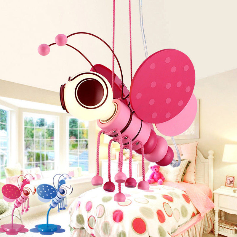 Kids Style Bee Shape Suspension Lighting Metallic 1-Light Nursery Pendant Ceiling Light Clearhalo 'Ceiling Lights' 'Pendant Lights' 'Pendants' Lighting' 2187749