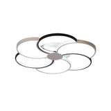 Floral LED Flush Mount Ceiling Light Simple Black and White Ceiling Light Fixture with Acrylic Shade in Warm/White/Natural Light Clearhalo 'Ceiling Lights' 'Close To Ceiling Lights' 'Close to ceiling' 'Flush mount' Lighting' 218810