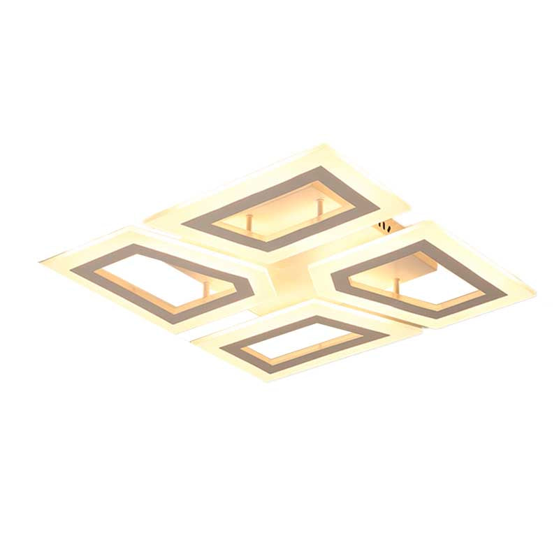 Splicing Square/Rectangular LED Flush Light 16"/24.5"/37.5" W Modern Acrylic Bedroom Ceiling Lamp in Warm/White Light Clearhalo 'Ceiling Lights' 'Close To Ceiling Lights' 'Close to ceiling' 'Flush mount' Lighting' 218986