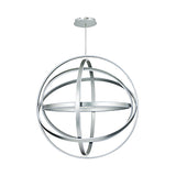 19.5" Wide Globe Chandelier Pendant Modernistic Acrylic 1 Light White Ceiling Light Fixture Clearhalo 'Ceiling Lights' 'Chandeliers' 'Modern Chandeliers' 'Modern' Lighting' 219090