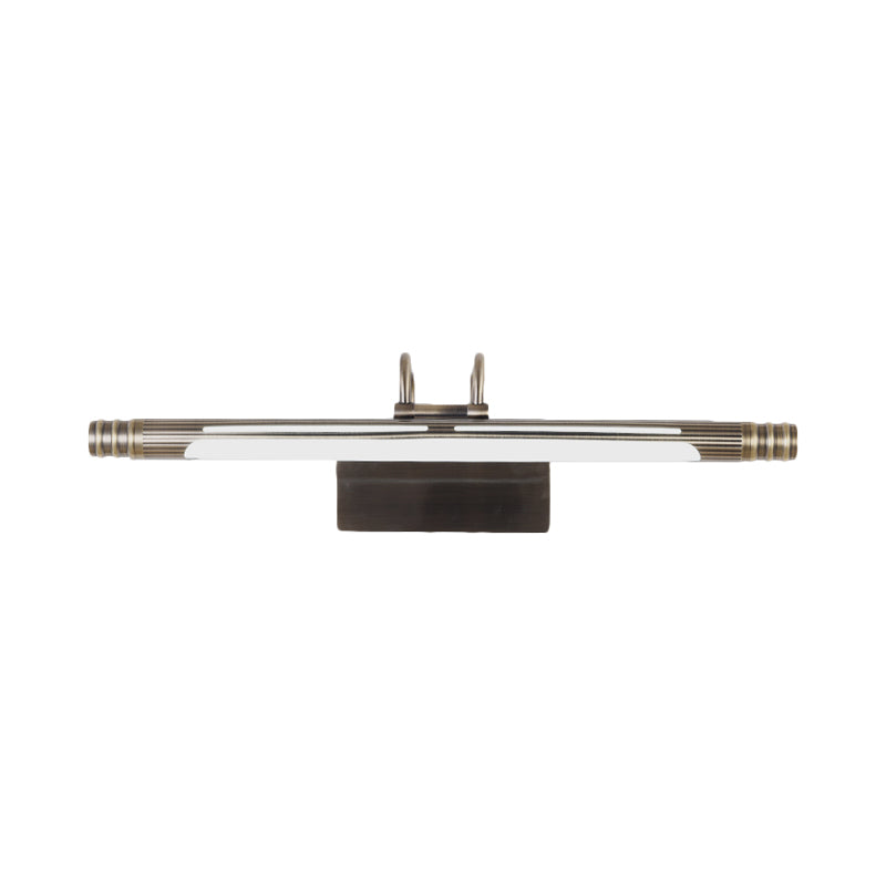 Metal Bronze Vanity Light Tube LED Traditional Wall Mounted Lamp in White/Warm Light, 21"/26" W Clearhalo 'Vanity Lights' 'Wall Lights' Lighting' 219198